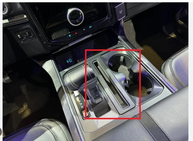 Ford F-150 Lightning Intended use for slotted space on front console? middle console slot