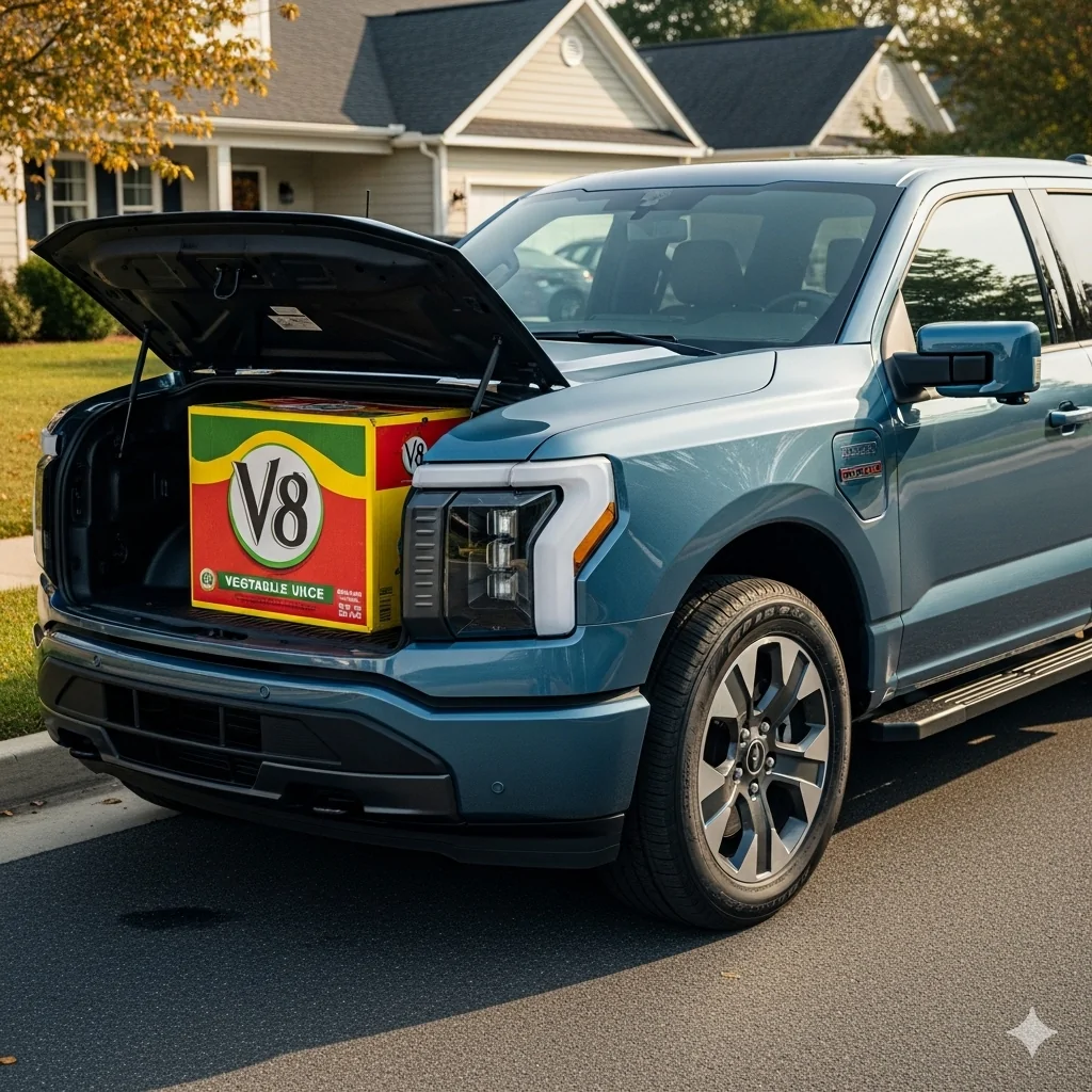 Ford F-150 Lightning Fun AI Images of Your Lightning - Try This and Post Yours! F150 Lightning with added V8