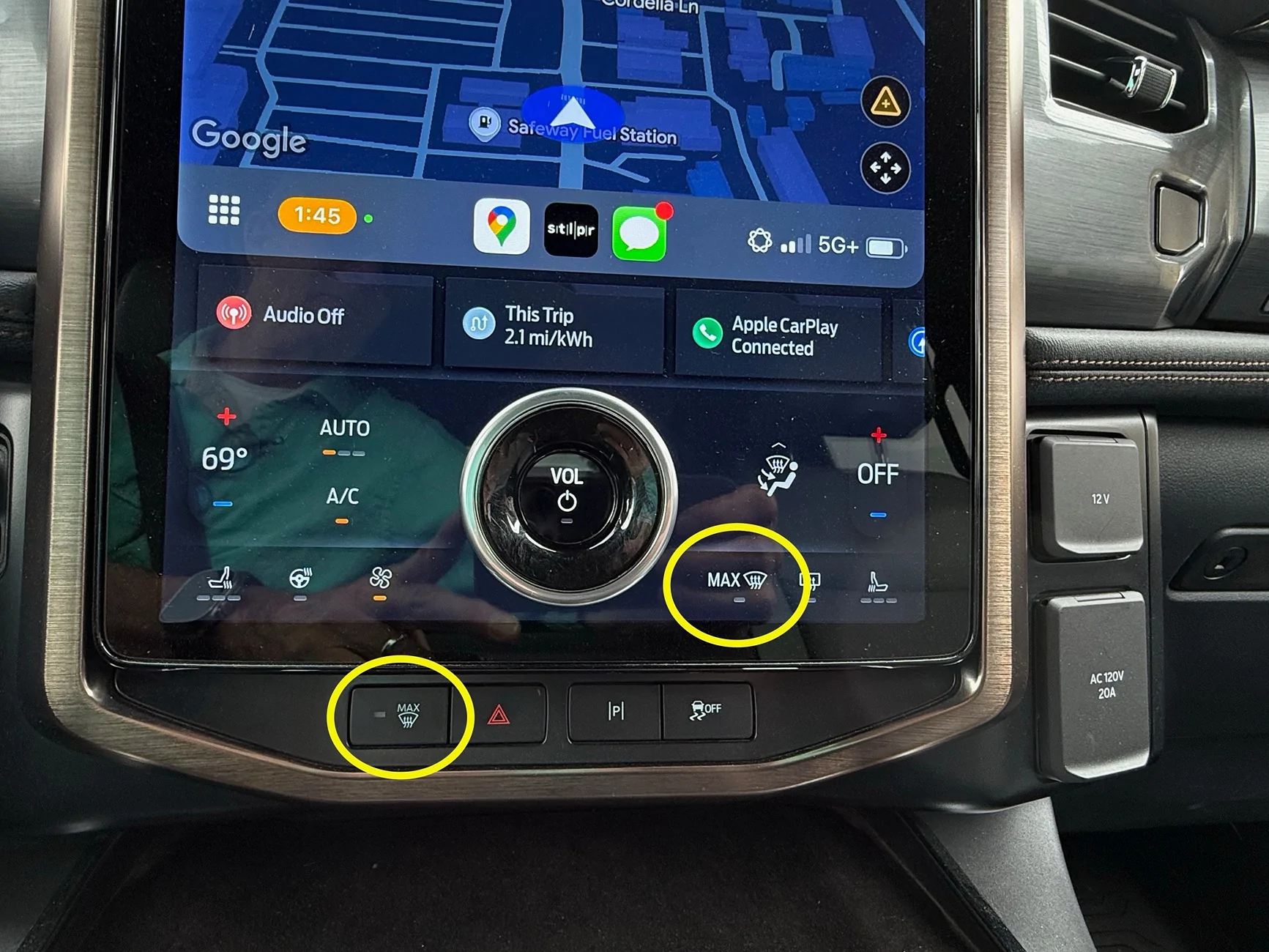 Ford F-150 Lightning Ford: Please re-map the duplicative Max Defrost screen button to another function IMG_3350