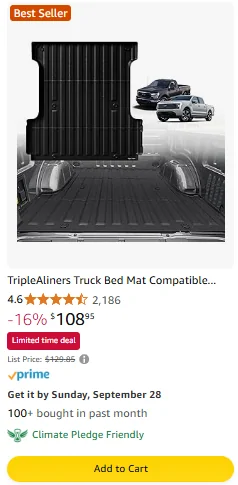 Ford F-150 Lightning 🔥TripleAliners F150 Bed Liner Flash Sale🔥 1758625056980-18
