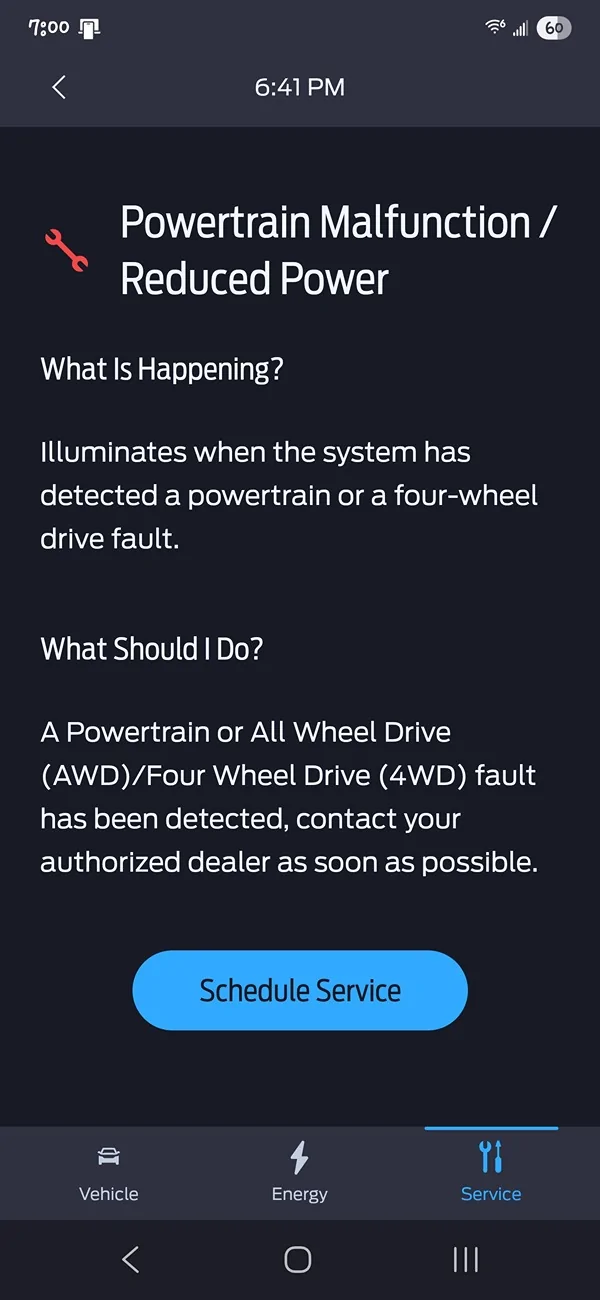 Ford F-150 Lightning Looks like I get to do some fast learning powertrainfault25Lightning