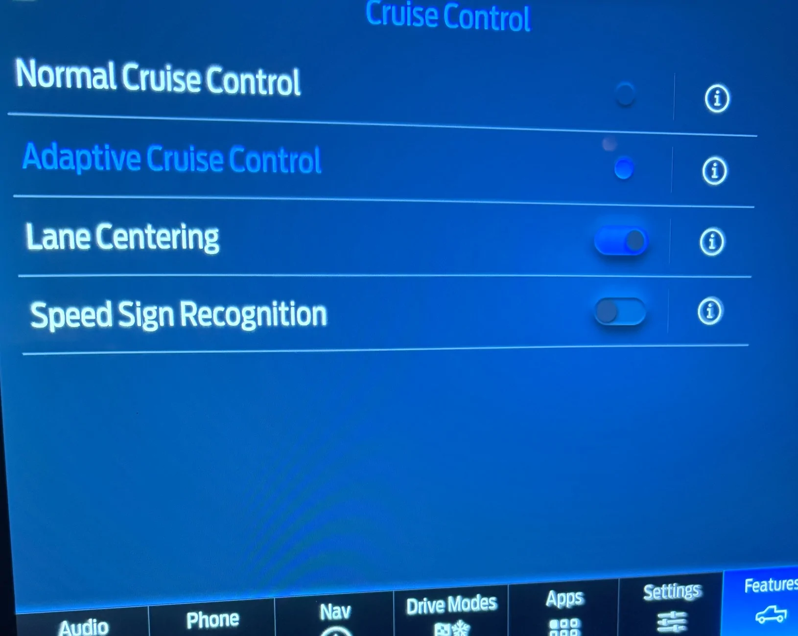 Ford F-150 Lightning Lane Keeping (or Lane Centering) automatically engages with Cruise Control? CC modes