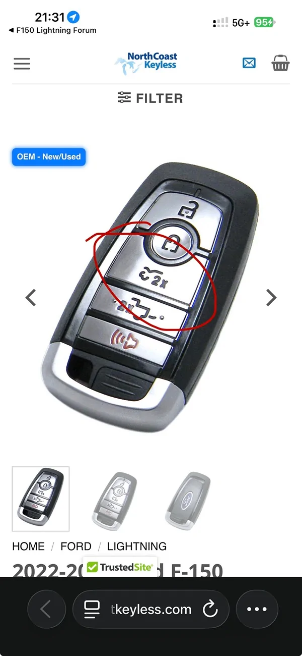 Ford F-150 Lightning Key Fob - replacement IMG_1517