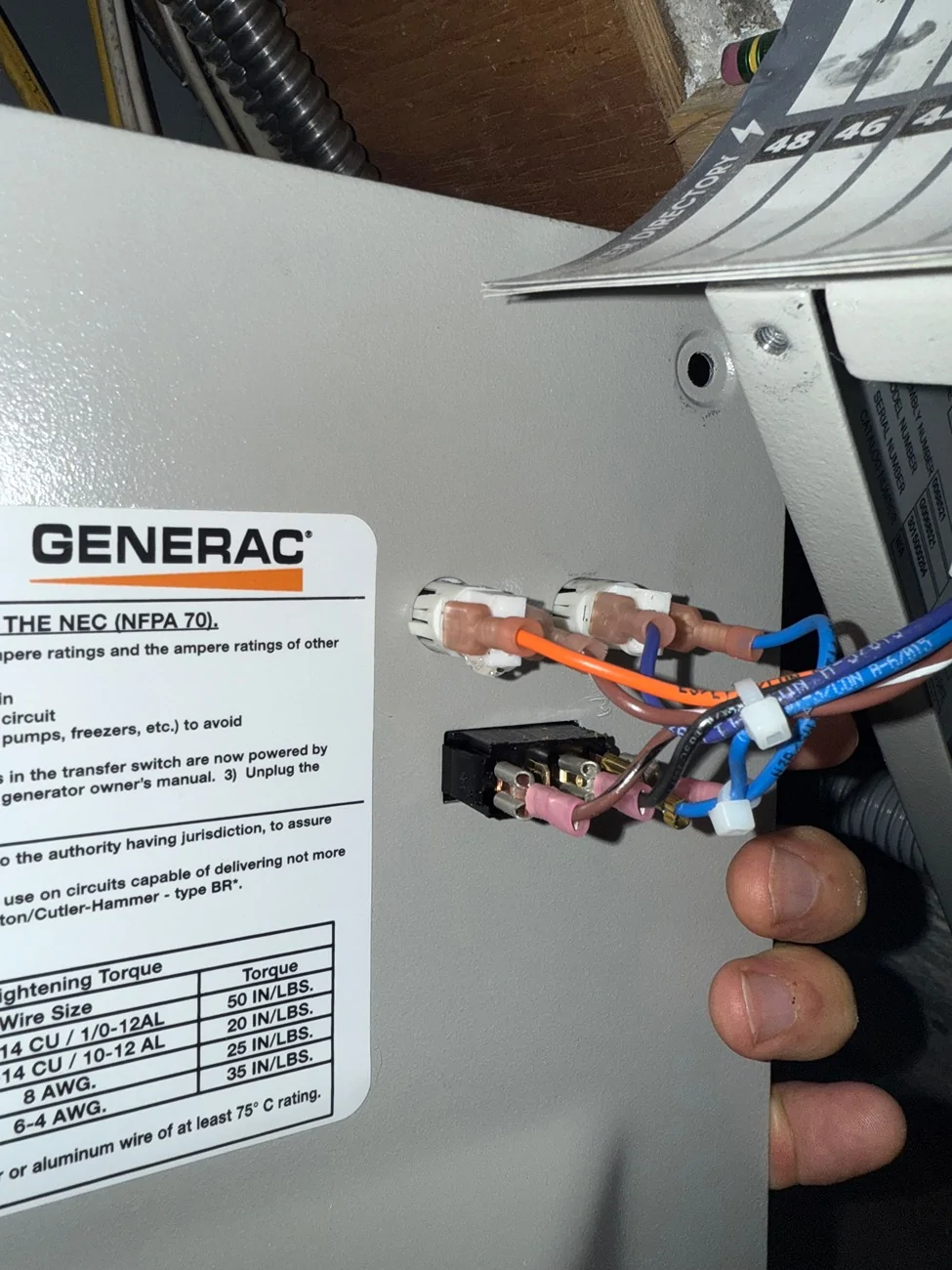 Ford F-150 Lightning Generac 6852 Transfer Switch installed (to power my house from the Pro Power 240V plug) IMG_2569