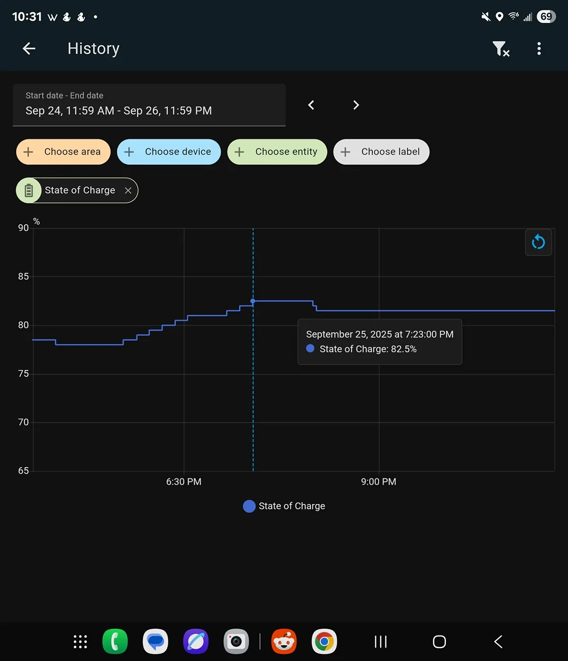 Ford F-150 Lightning Spare batteries in bed charging the truck Screenshot_20250927_103109_Home Assistant