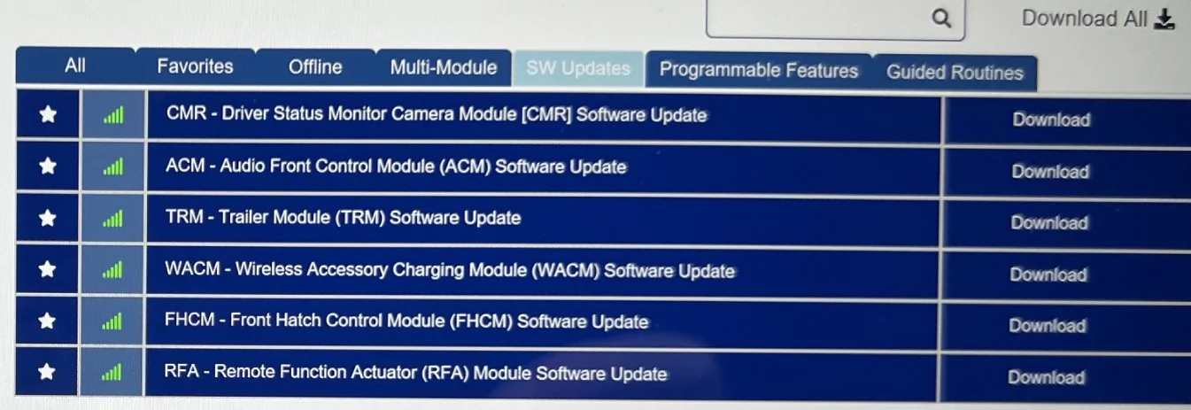 Ford F-150 Lightning Lightning Software Updates using FDRS Screenshot 2025-09-27 151208