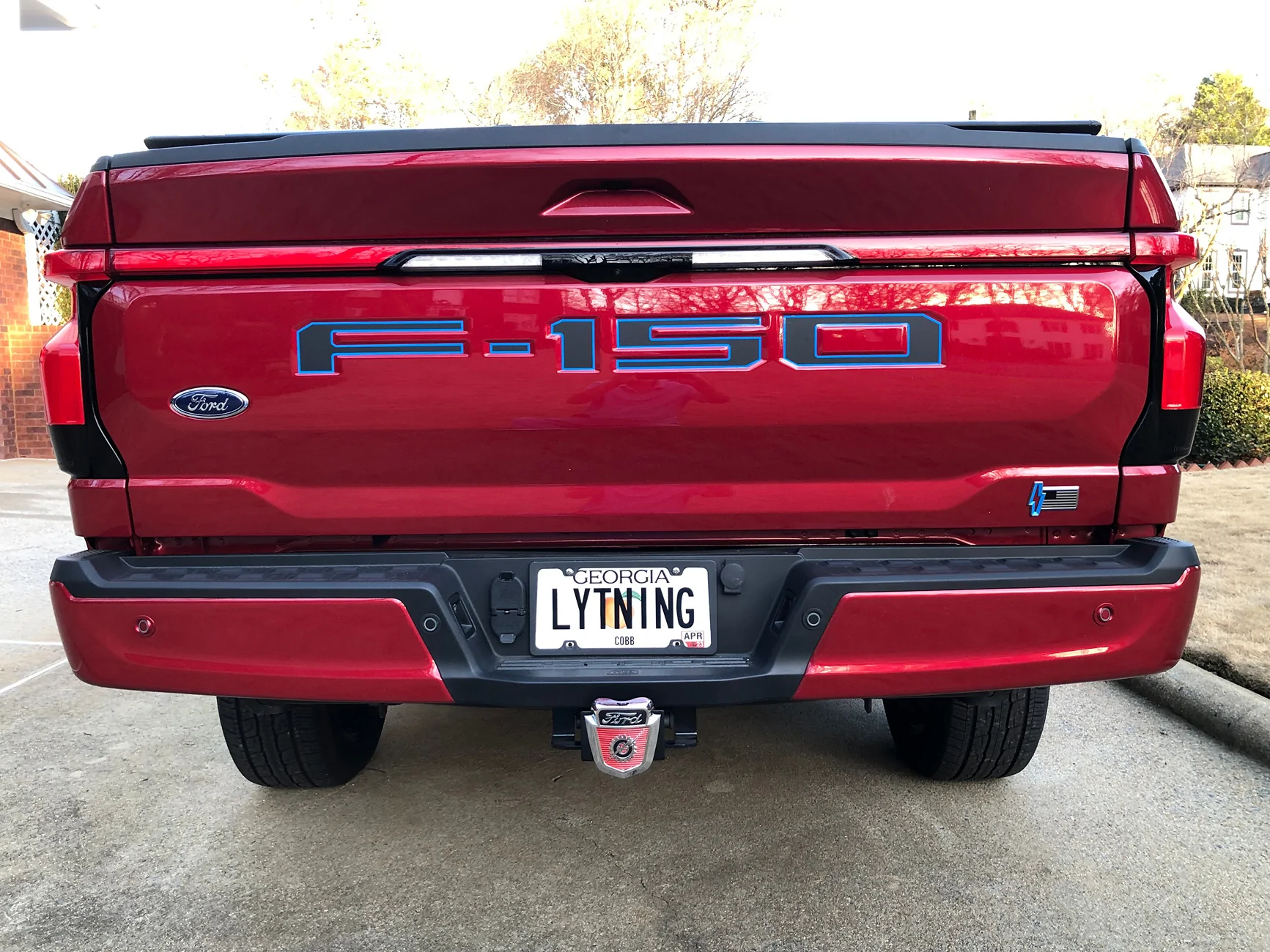 Ford F-150 Lightning Old School Lightning Badge F-100 Hood Emblem Hitch Cover