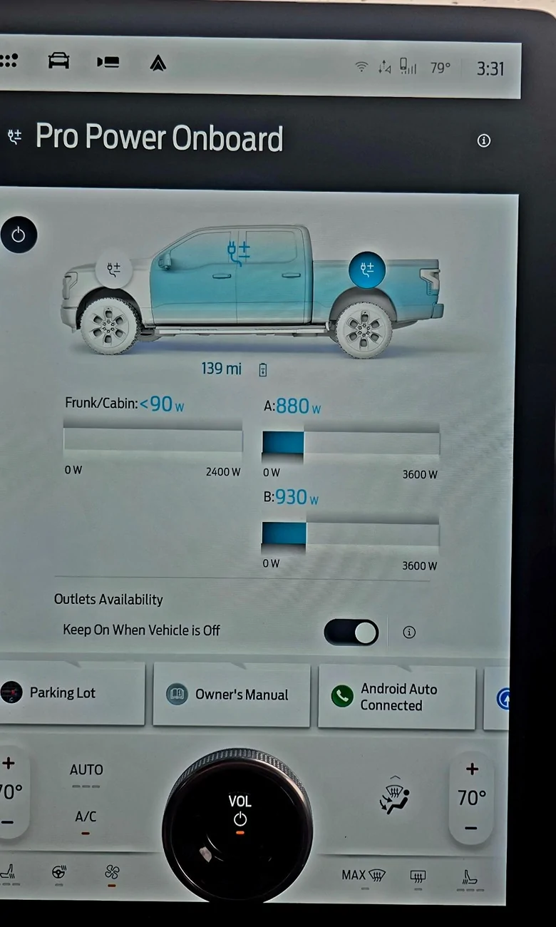 Ford F-150 Lightning Wasn't expecting to have to use Pro Power Onboard so soon but.... truckpowerhom