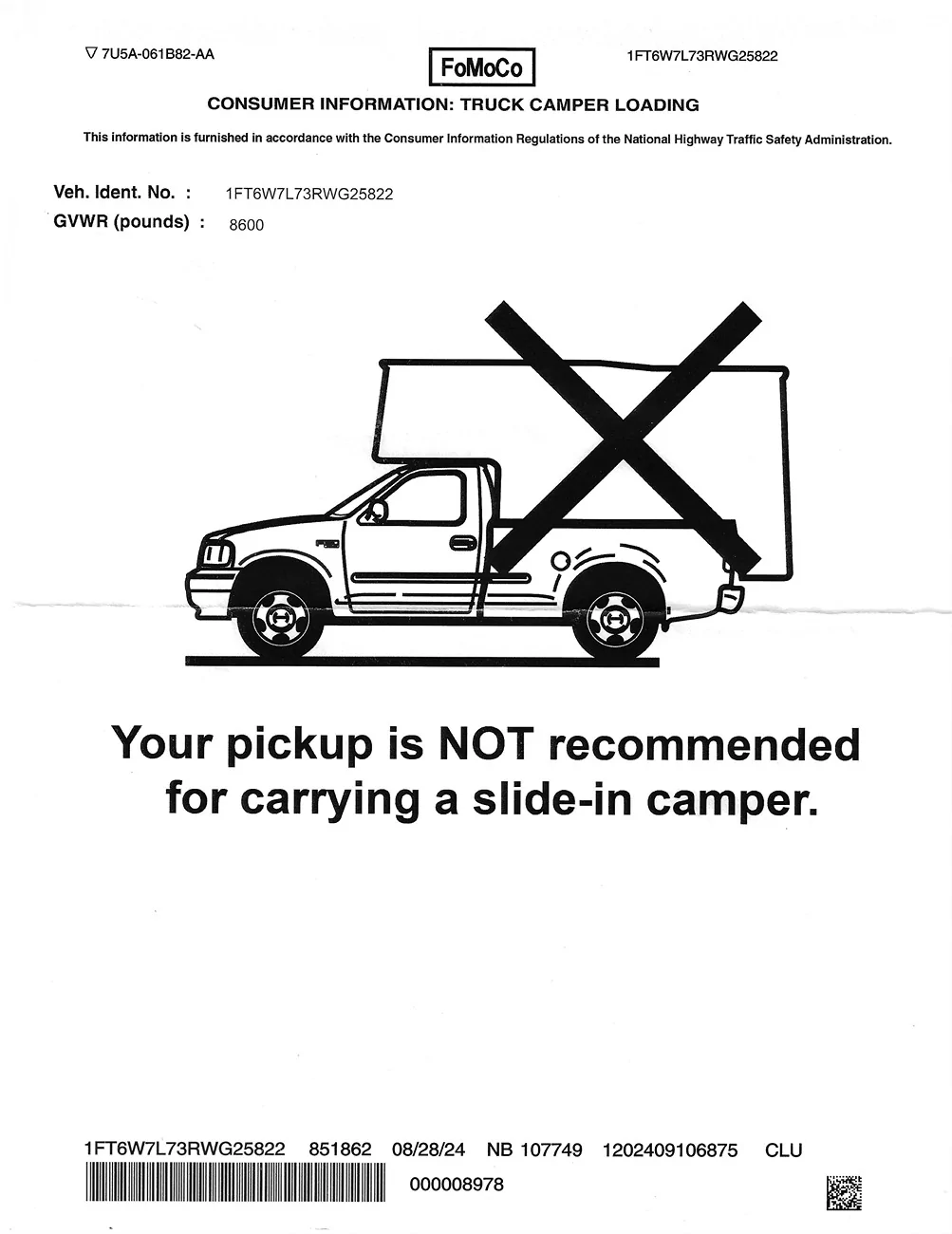 Ford F-150 Lightning Looking to purchase a camper Shell for my 2023 Lightning Lariat Document_2025-10-05_103117