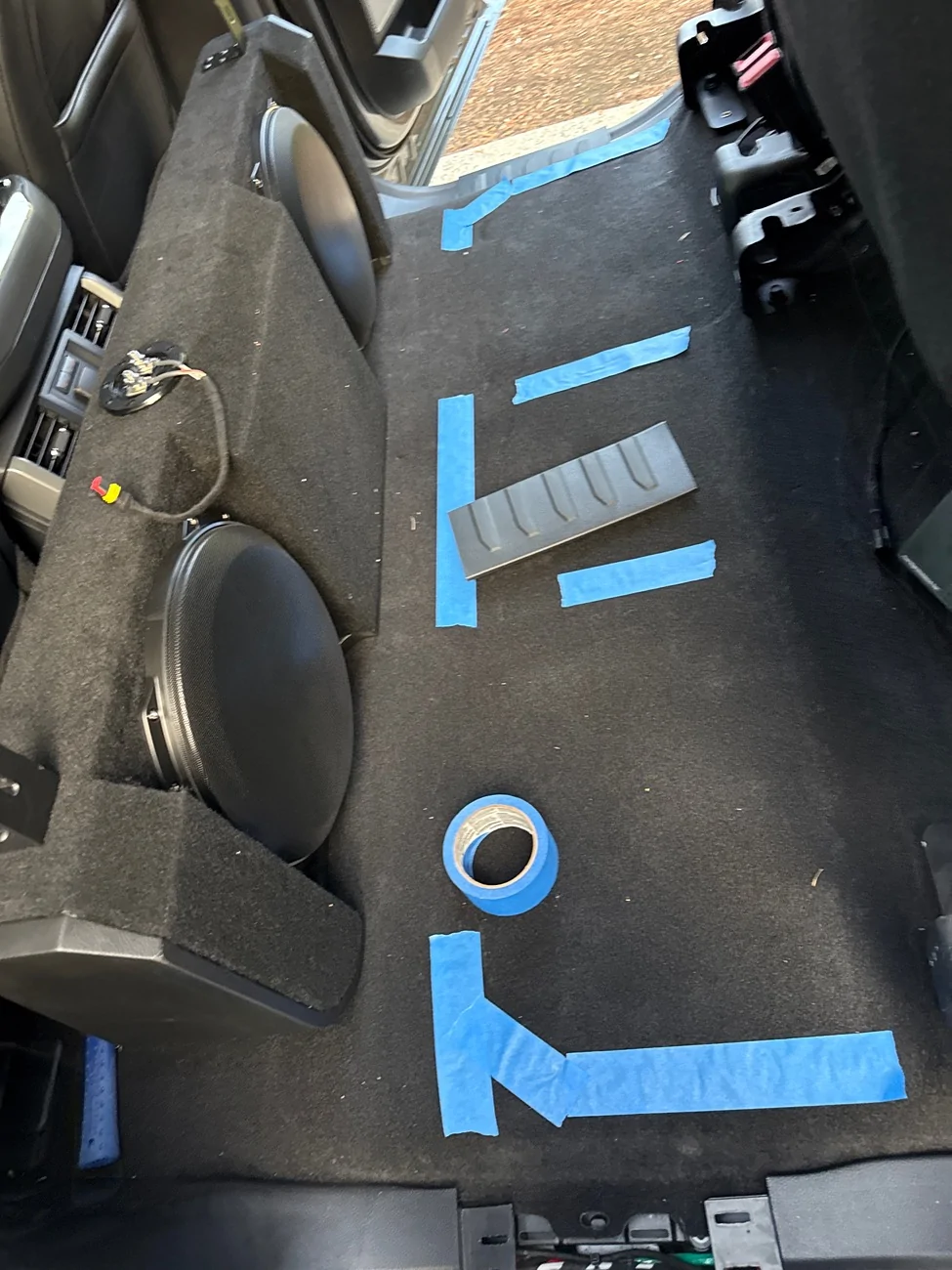 Ford F-150 Lightning Safely cutting/thinning carpet and padding under rear seat IMG_6CD12BE8-072F-45FD-B759-6EAAE01E7E5E