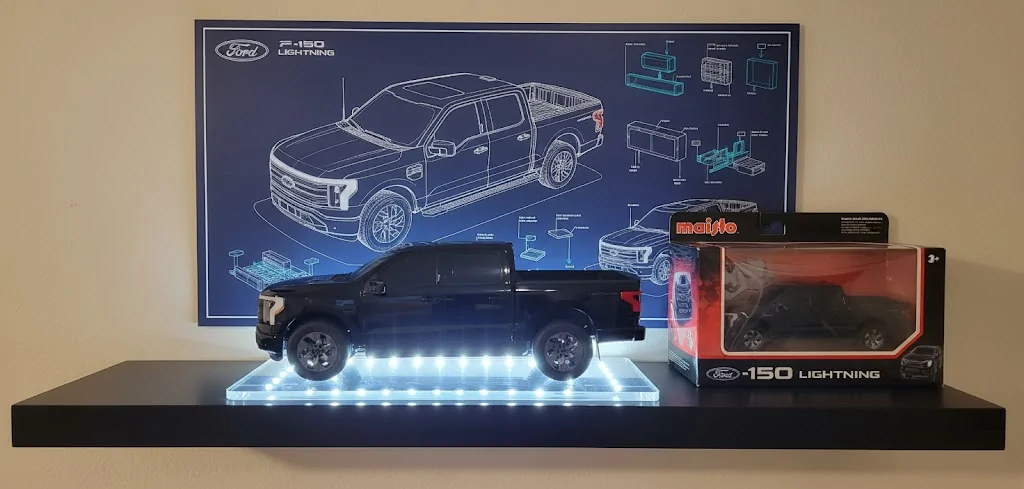 Ford F-150 Lightning Fun AI Images of Your Lightning - Try This and Post Yours! F150 Lightning AI - Model on Shelf