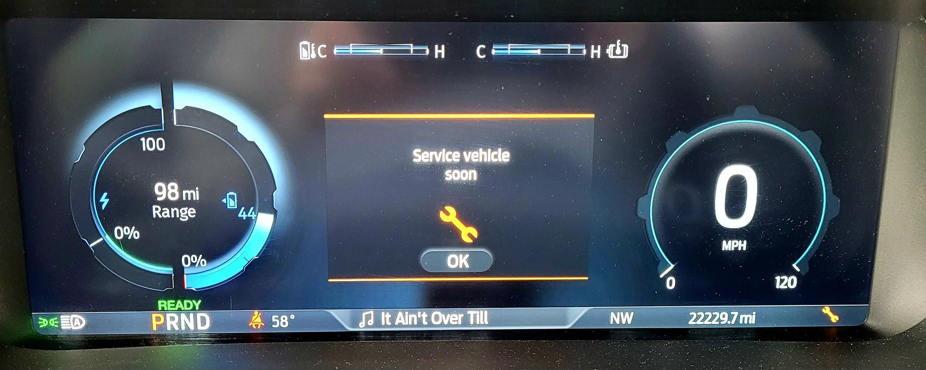 Ford F-150 Lightning powertrain malfunction with 100% power. 20251013_132450