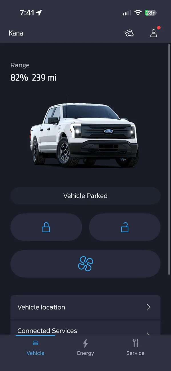 Ford F-150 Lightning FordPass PPO menu  this is new right? IMG_4162
