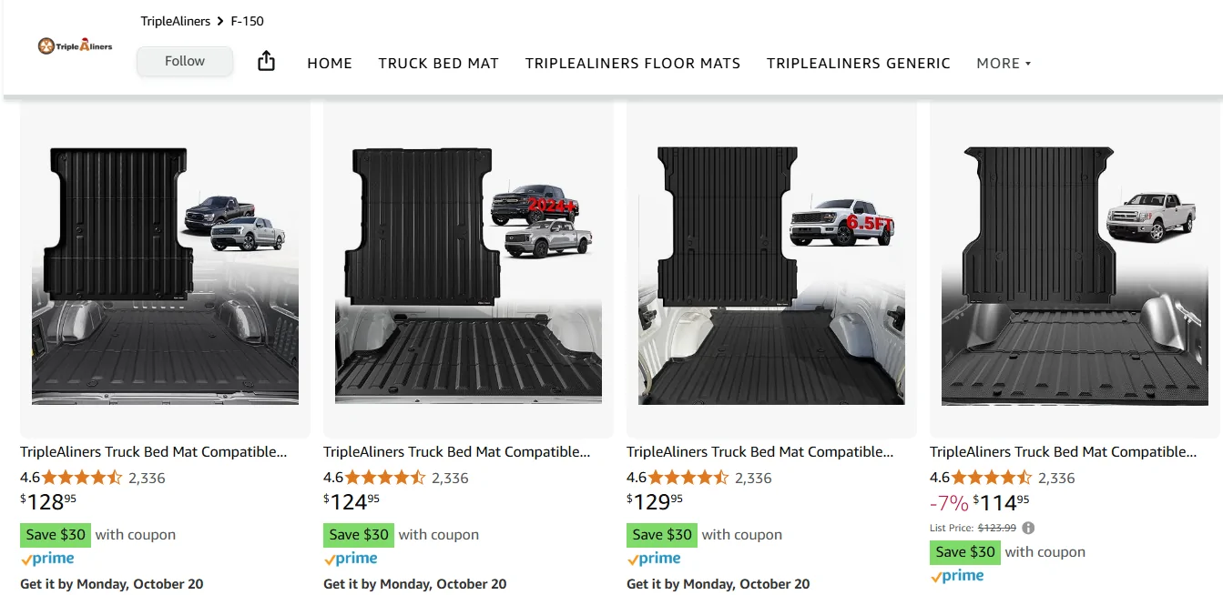 Ford F-150 Lightning $30 OFF TripleAliners Bed Mat + FREE Muslogy Gift for F150 Owners! 1760538371992-07