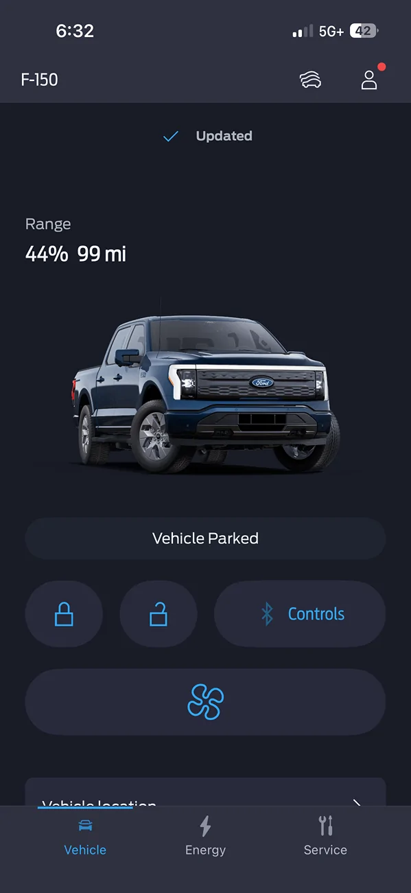 Ford F-150 Lightning Ford app v6.0.0 FKA Ford Pass, IOS & Android IMG_1728
