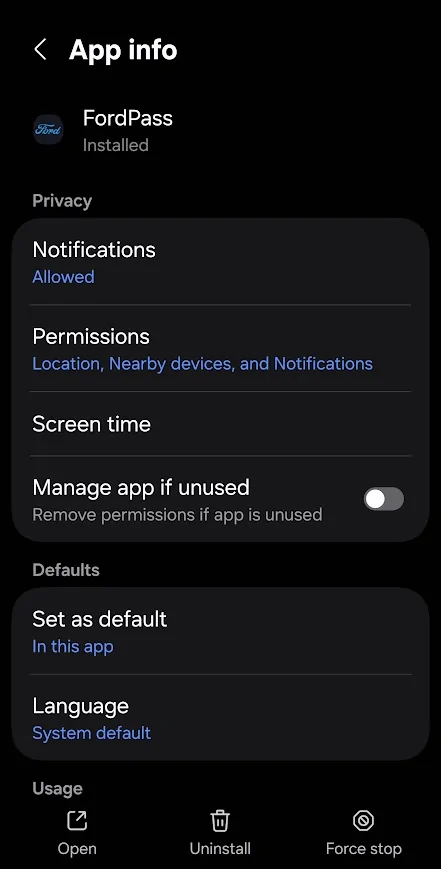 Ford F-150 Lightning FordPass APP notification - Walk Away Lock 1760709010008-m9