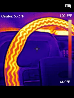 Ford F-150 Lightning Infrared pics of heated steering wheel and driver's seat (2024 Lightning Flash) IR20251020081550