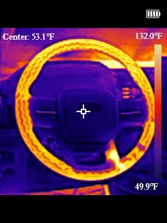 Ford F-150 Lightning Infrared pics of heated steering wheel and driver's seat (2024 Lightning Flash) IR20251020081624