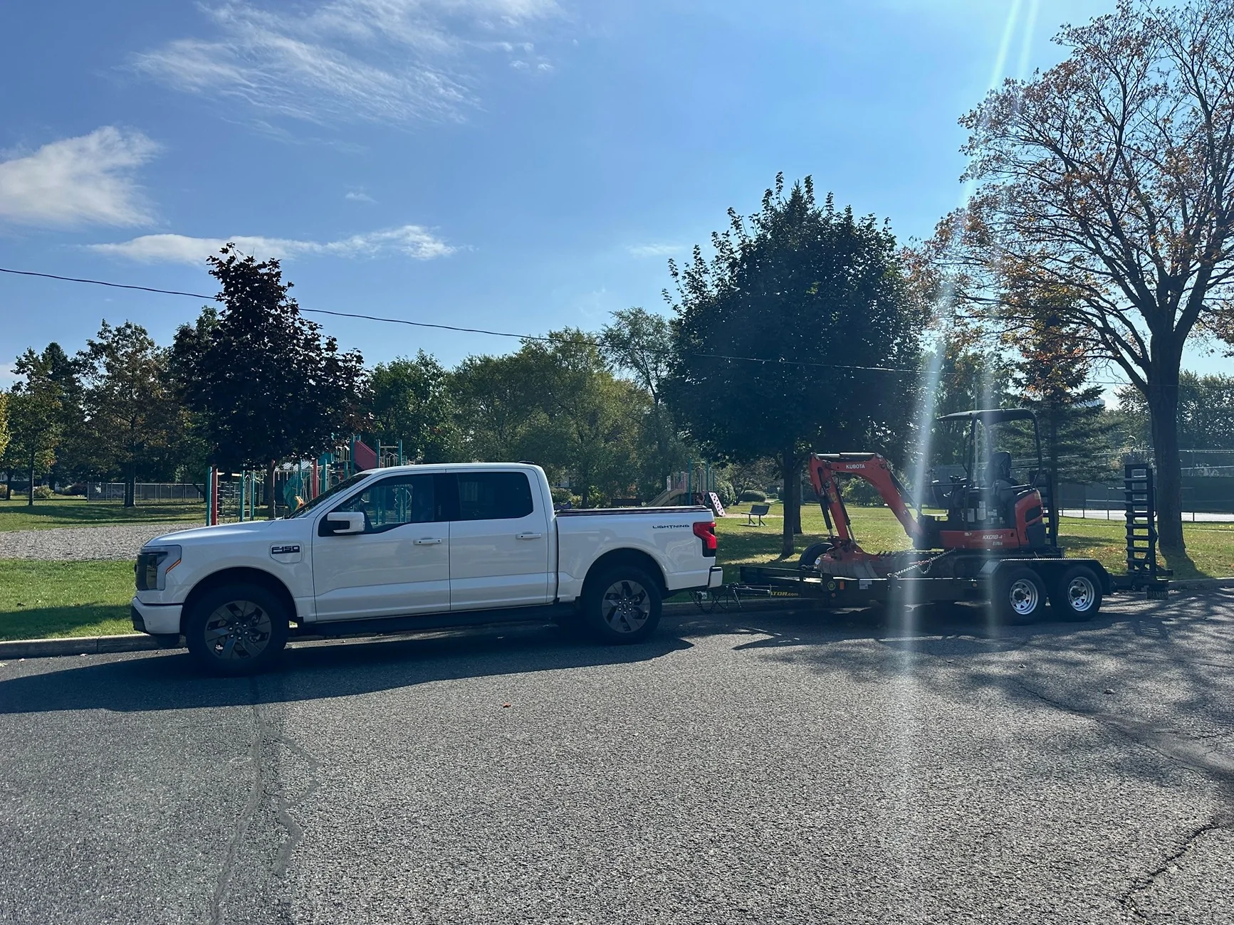 Ford F-150 Lightning 2023 Lightning Lariat towing capacity IMG_8787