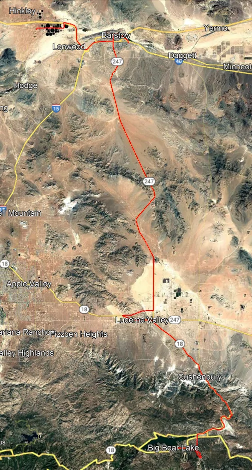 Ford F-150 Lightning Just under 800 mile trip in California P2P-31 Day 1 plot