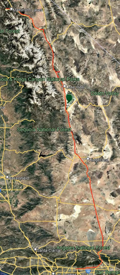 Ford F-150 Lightning Just under 800 mile trip in California P2P-31 Day 6 plot