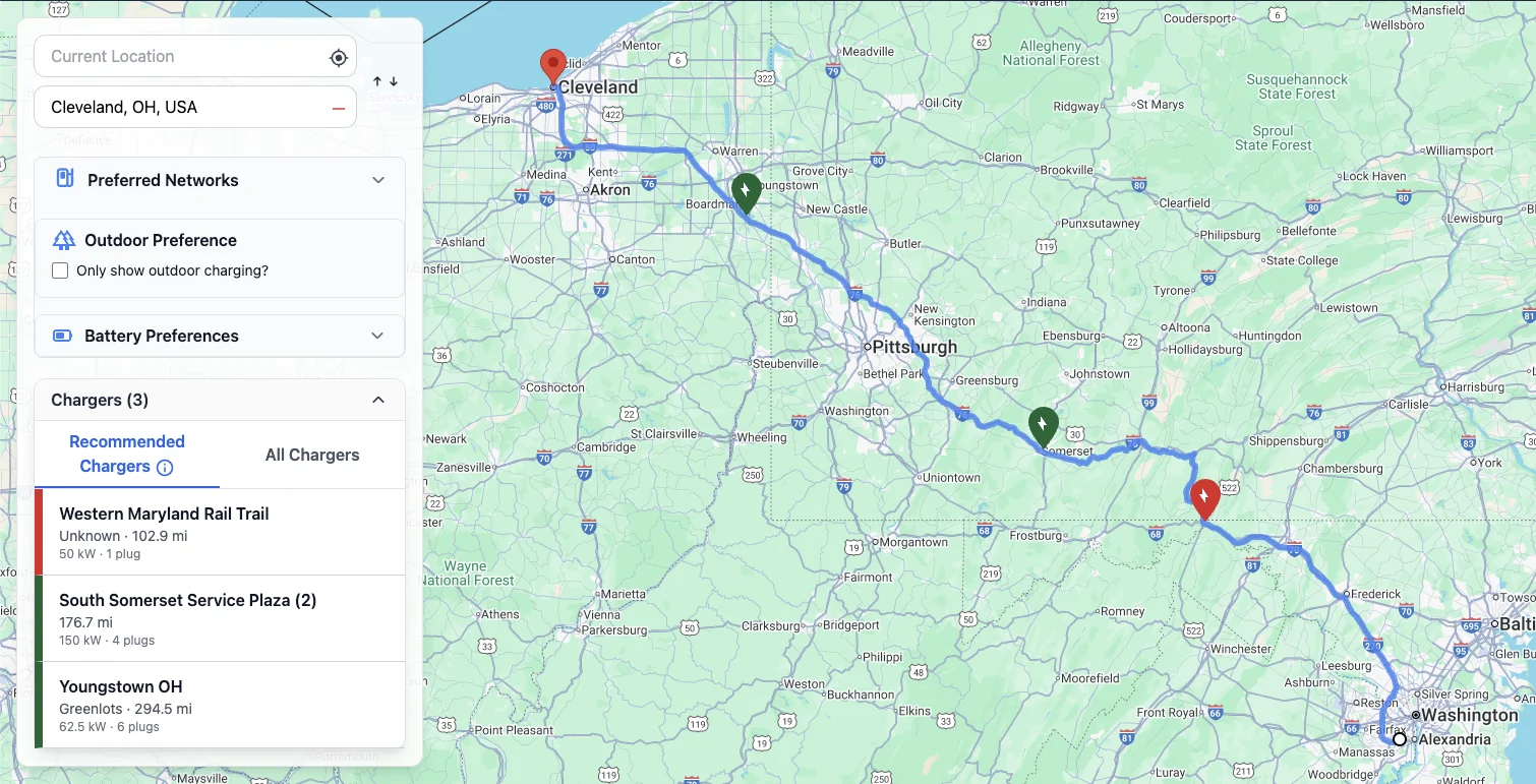 Ford F-150 Lightning New route-finding application 1761015908195-6m
