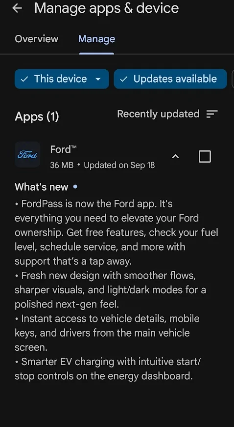 Ford F-150 Lightning Ford app v6.0.0 FKA Ford Pass, IOS & Android 1761065737891-p5