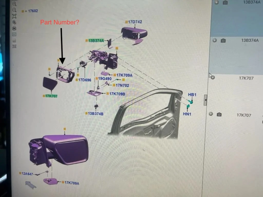 Ford F-150 Lightning Sad Day Broken Mirror.  OEM mirror replacement =  $1,200! Less expensive options?? 82241-de85cf9c686d115719fc7eab63a1e88a copy
