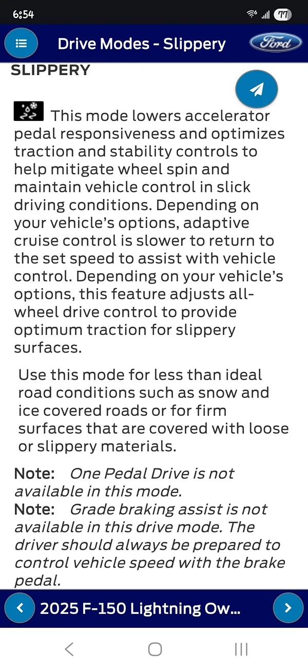 Ford F-150 Lightning Trail Turn Assist? 2025 Slippery mod