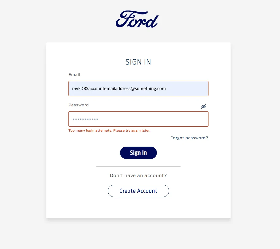 Ford F-150 Lightning Lightning Software Updates using FDRS FDRS_Too_Many_Attempts_obscur
