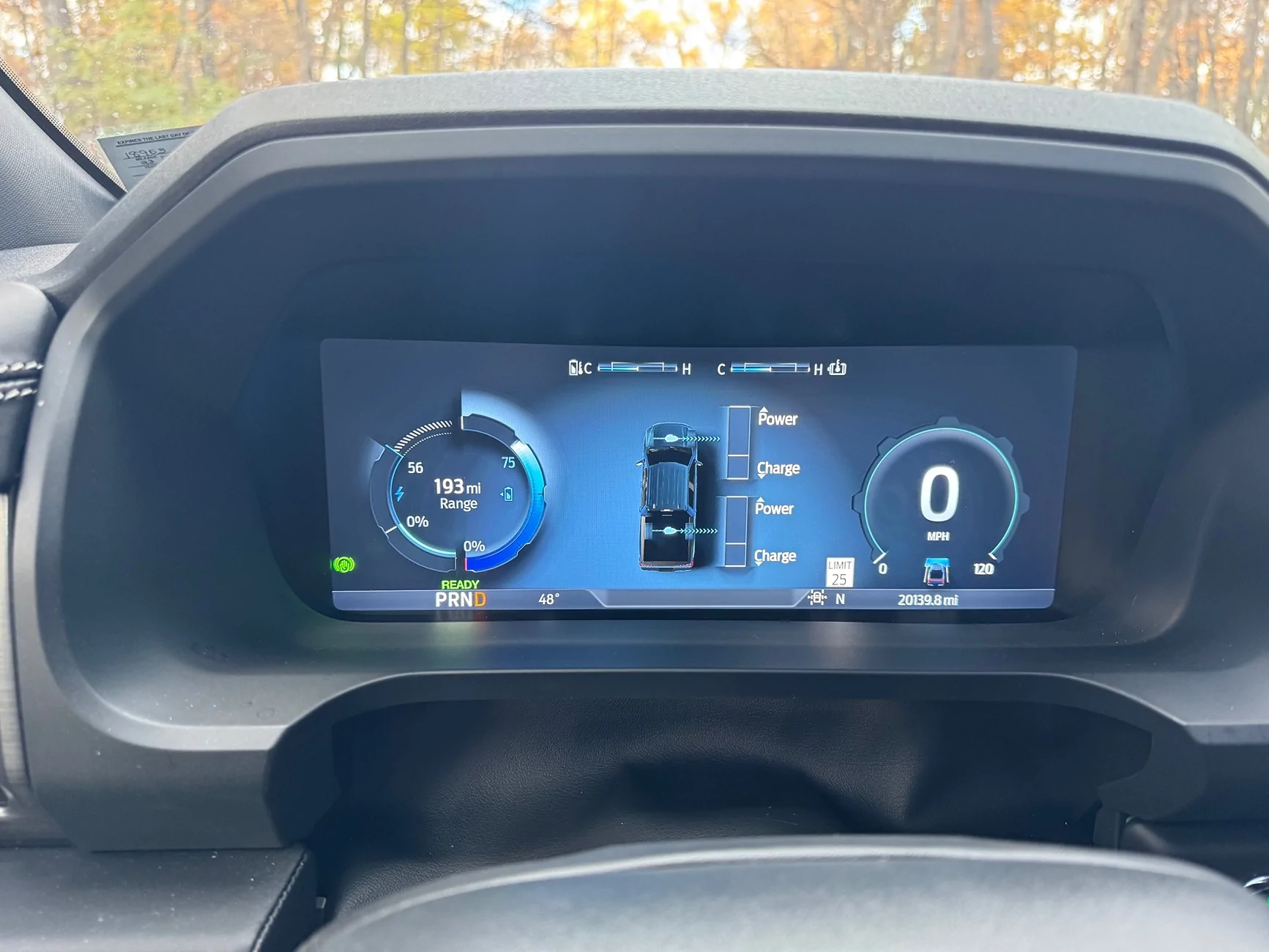 Ford F-150 Lightning My 23 Lariat ER has only 56 percent power available, but I'm not sure why. IMG_4262