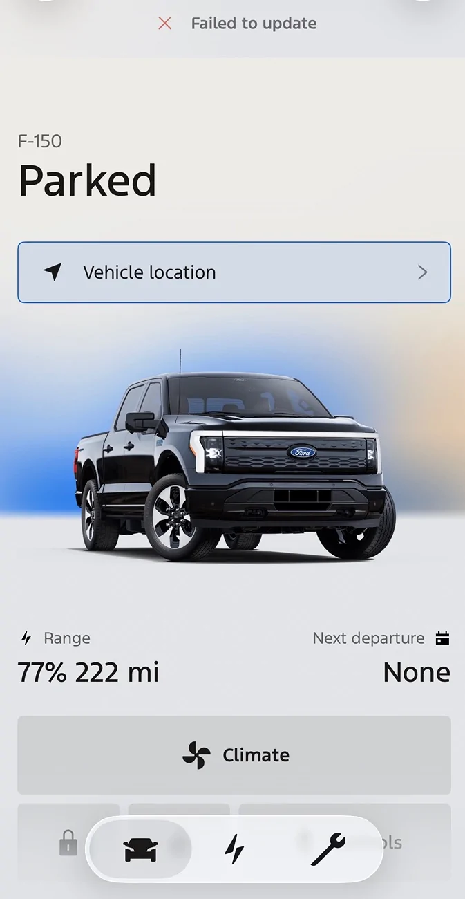 Ford F-150 Lightning Ford App Non-Responsive IMG_7672