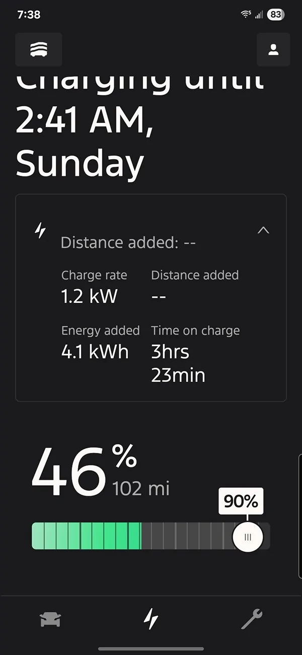 Ford F-150 Lightning Charge 4 hrs with no miles added? 1000011282