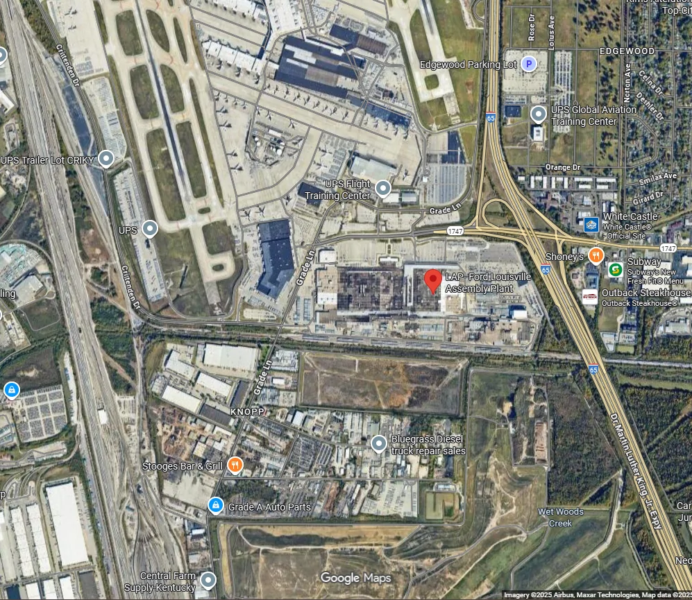 Ford F-150 Lightning UPS crash very close to new FORD “universal” EV truck assembly plant 1762355044304-t0