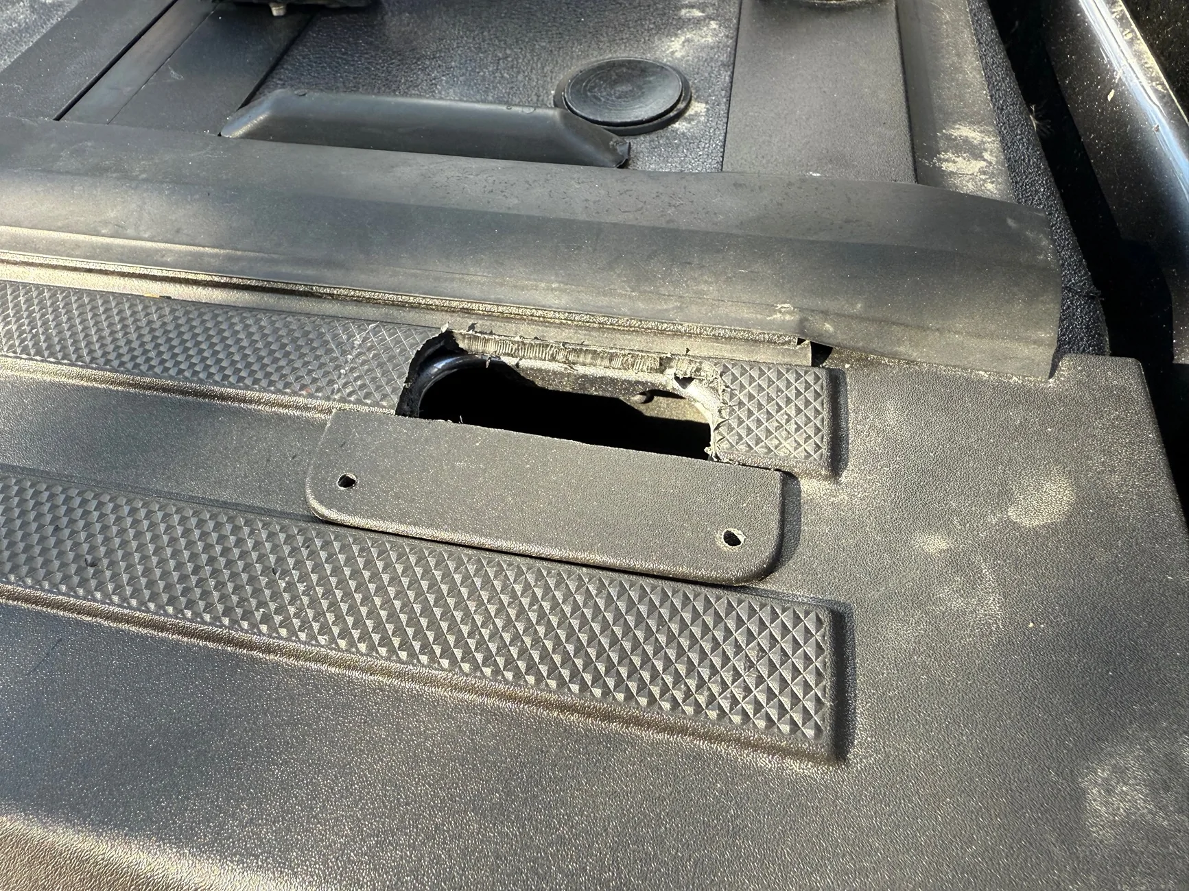 Ford F-150 Lightning Bull Ring Stake Pocket Anchors Install (front specific) IMG_6393