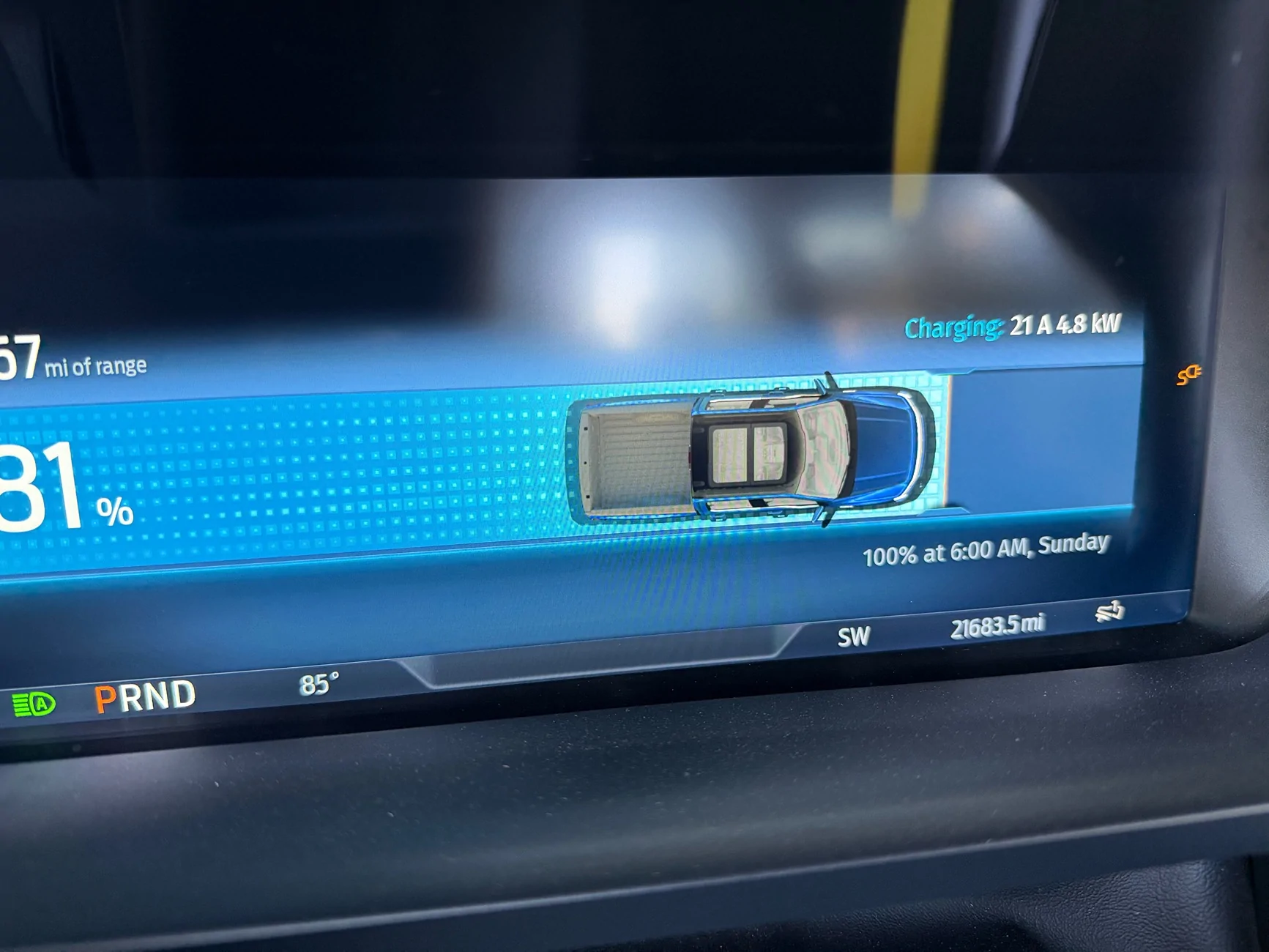 Ford F-150 Lightning Enabling charge speed on dash. IMG_1744