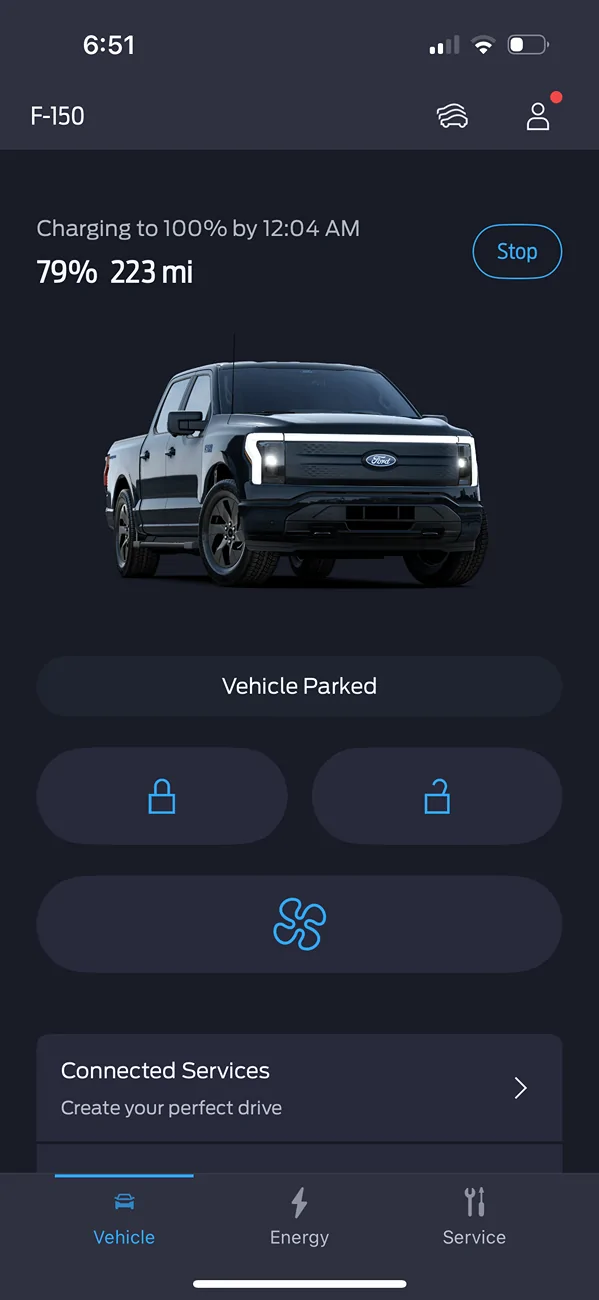 Ford F-150 Lightning Ford App update is terrible IMG_9634
