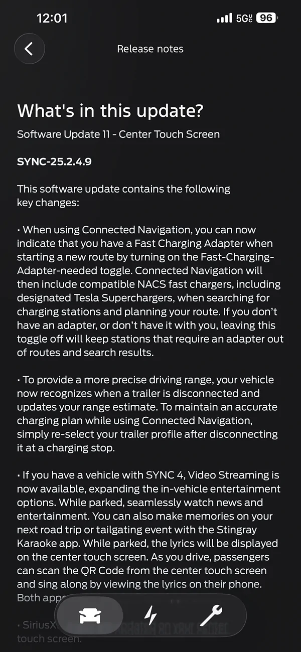 Ford F-150 Lightning SYNC Update 25.2.4.9 APIM IMG_0914