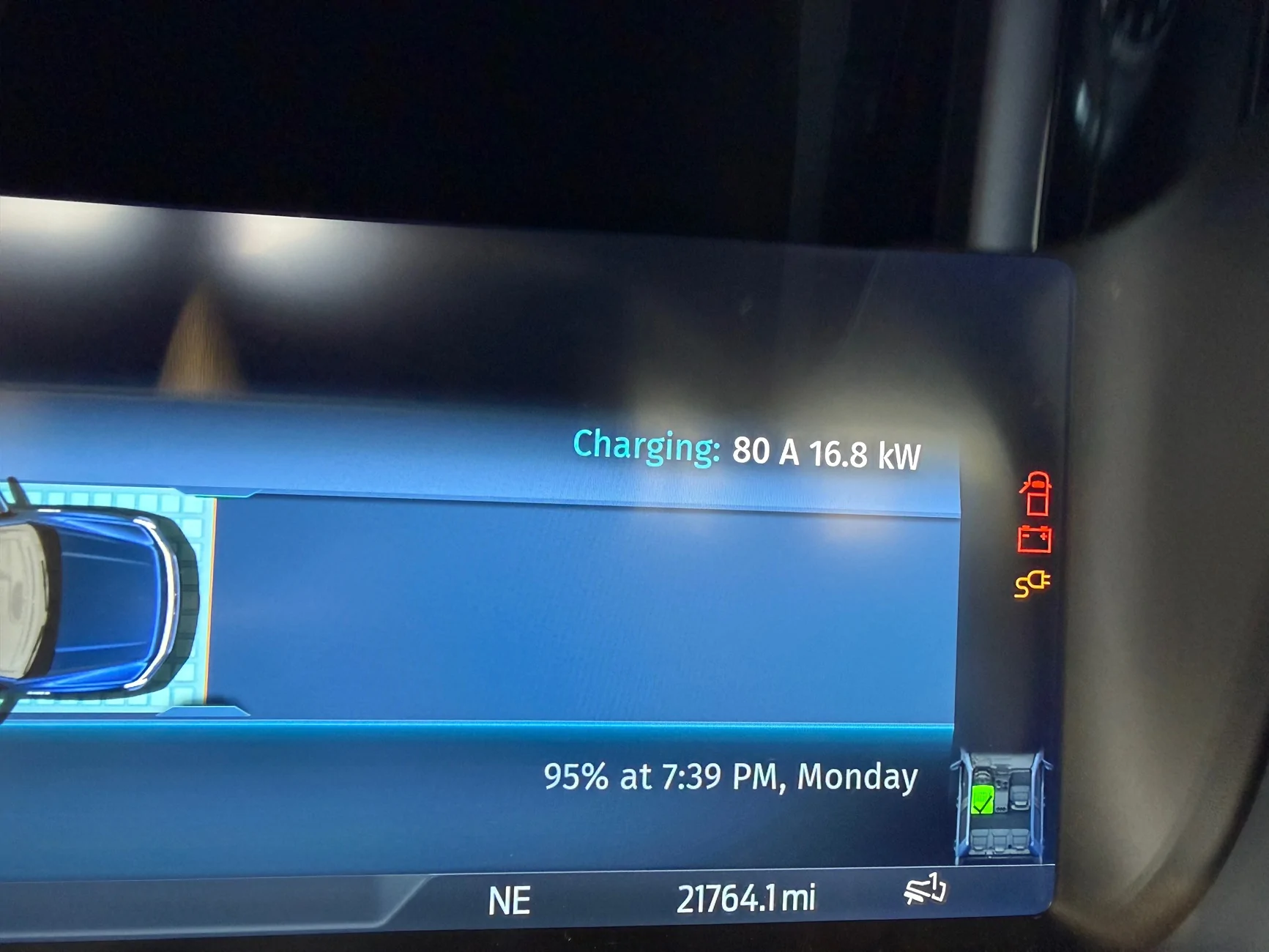 Ford F-150 Lightning Enabling charge speed on dash. IMG_1756