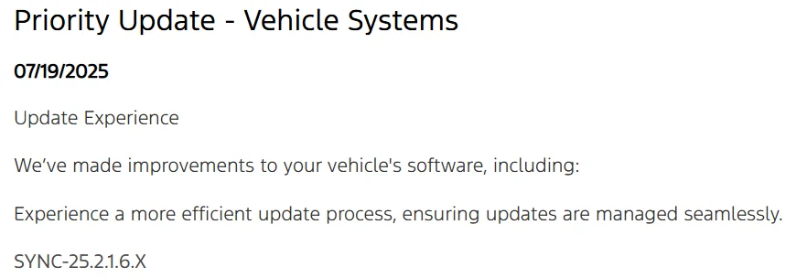 Ford F-150 Lightning Recall 25S49/25V315 Rear Camera Screen Software Update 1763045935617-