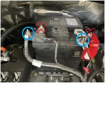 Ford F-150 Lightning 12V battery replacement poll where to connect to LVB
