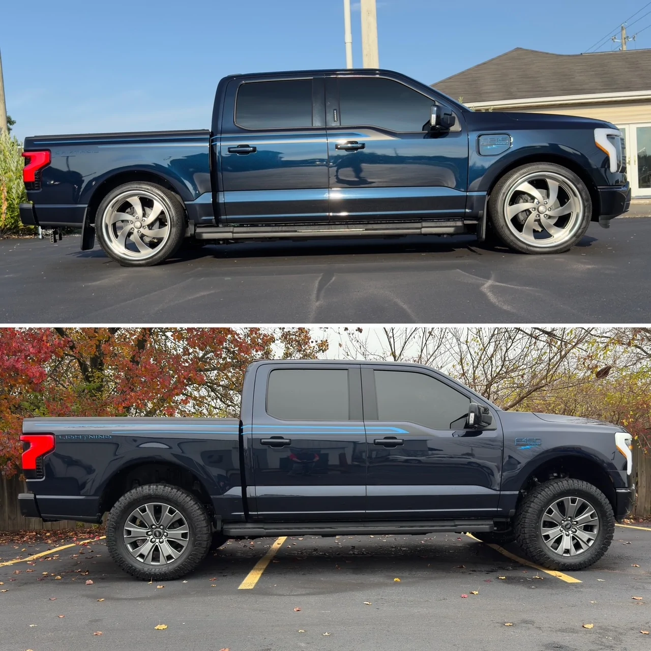 Ford F-150 Lightning Lowered to leveled. It was time for a change 9DA08C4E-67A6-4729-932B-971066A4B948