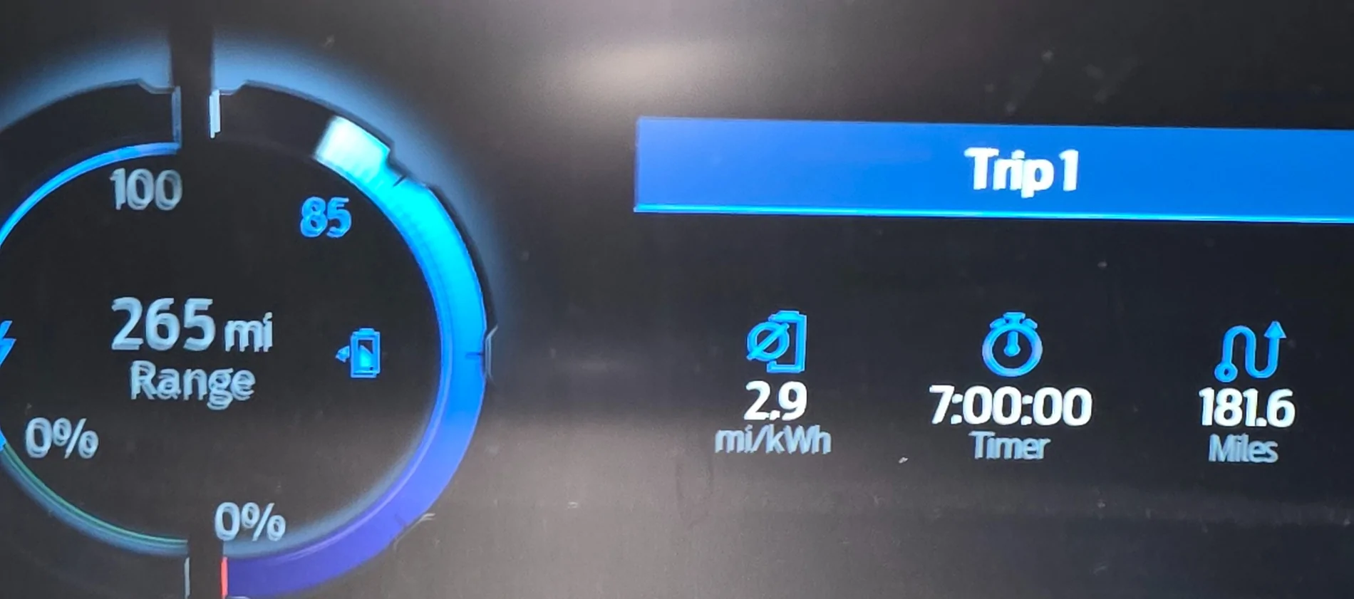 Ford F-150 Lightning Initial range after charge well below advertised range- 2025 Flash 20251121_184922