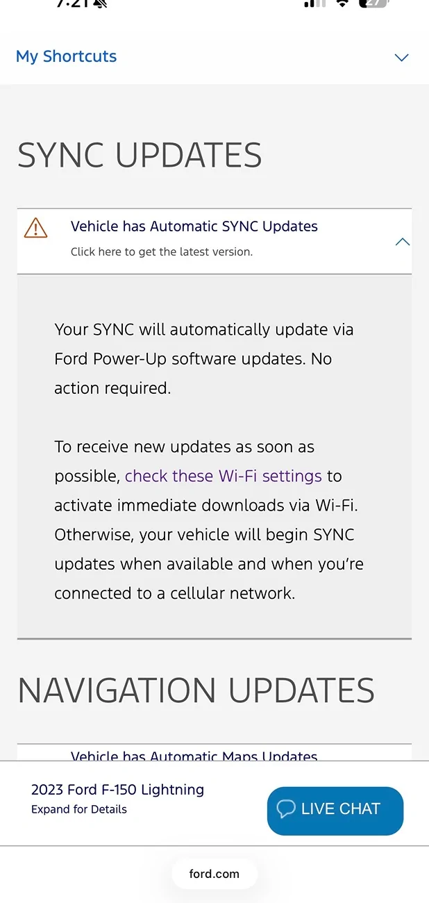 Ford F-150 Lightning Ford.com shows pending updates but FordPass app does not IMG_4259