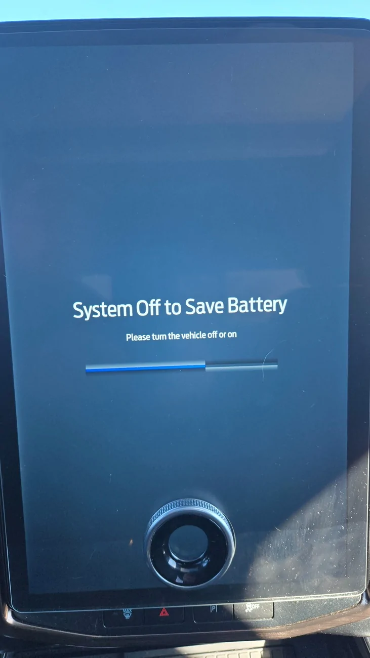 Ford F-150 Lightning System Off to Save Battery message 20251126_130509