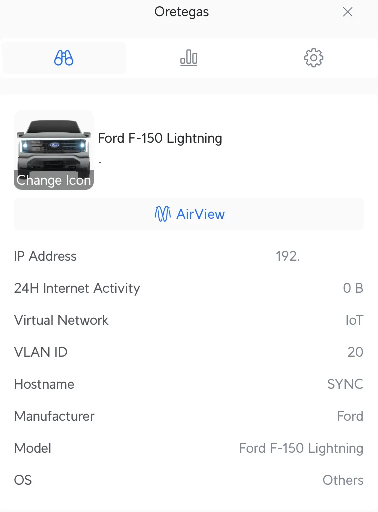 Ford F-150 Lightning Nice! Unifi OS now has an Icon for the Lightning! Screenshot 2025-11-27 at 9.00.32 PM
