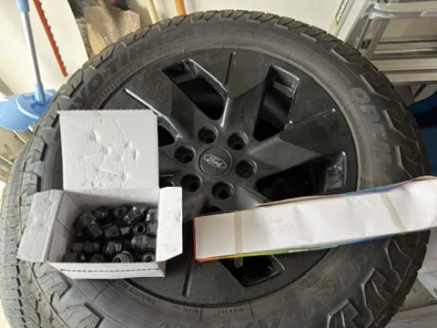 Ford F-150 Lightning For Sale - 2025 Lariat Powder Coated Black Wheels, Toyo Open Country AT3 EV tires, Spare Tire, TPMS sensors, Black Ford Lugs 279B2A88-9304-48D2-9039-DBE457ED75D4_4_5005_c