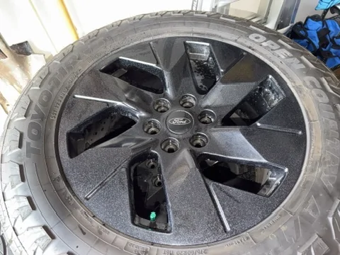 Ford F-150 Lightning For Sale - 2025 Lariat Powder Coated Black Wheels, Toyo Open Country AT3 EV tires, Spare Tire, TPMS sensors, Black Ford Lugs 83414D79-B871-42C1-AB16-5DE322452493_4_5005_c