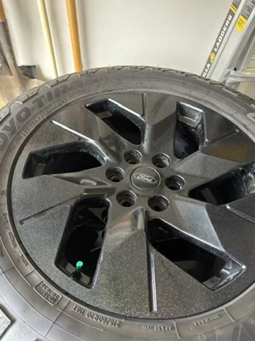 Ford F-150 Lightning For Sale - 2025 Lariat Powder Coated Black Wheels, Toyo Open Country AT3 EV tires, Spare Tire, TPMS sensors, Black Ford Lugs 9BF29F2D-C615-4D90-916E-7FA811A54D45_4_5005_c