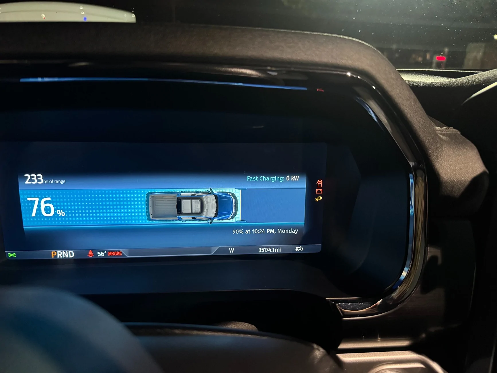 Ford F-150 Lightning Enabling charge speed on dash. IMG_1846